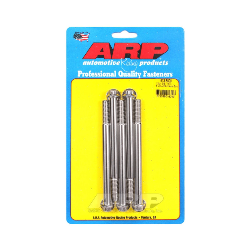 Șuruburi și piulițe universale ARP cu cap mic 3/8-16 – Oțel inoxidabil, 12 bucăți x 5 - ARP-613-5000 - 613-5000 - 3666618191171